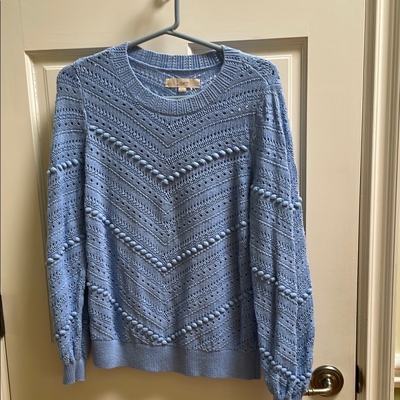 LOFT Sweaters - LOFT Light Blue Textured Sweater